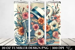 Watercolor Retro Flowers ELIXIR Tumbler | 20 oz Tumbler Product Image 2
