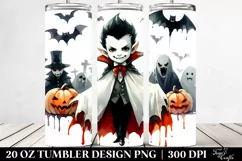 Funny Halloween Vampire Clipart 20 Oz Tumbler Product Image 2