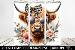 Elegant Highland Cow Tumbler Product Image 2