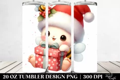 Cute Baby Bee with Santa Hat | 20 oz Tumbler Product Image 2