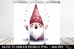 Excited Gnome Boho Watercolor Tumbler Product Image 2
