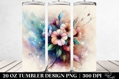 Wooden Petunia Watercolor Product Image 2