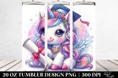 Colorful Baby Unicorn Diploma 20 oz Tumbler Design Product Image 2