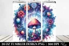 Celestial Mushroom Clipart, High-Res 20 Oz Tumbler Product Image 2