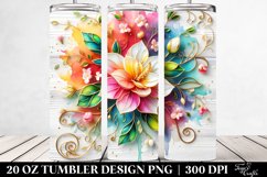 Colorful Gardenia Made of | 20 Oz Tumbler Product Image 2