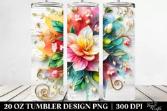 Gardenia Gold Splash Tumbler Product Image 2