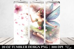 Fairy Tumbling with Spring Petals | 20 Oz Tumbler Product Image 2