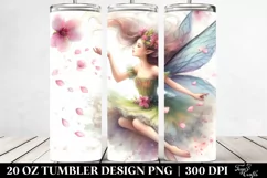 Fairy Tumbling with Spring Petals | 20 Oz Tumbler Product Image 2