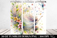 Watercolor Fairy Tumbler with Spring Petals | 20 oz Tumbler Product Image 2