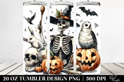 Funny Halloween Skeleton Clipart 20 Oz Tumbler Product Image 2