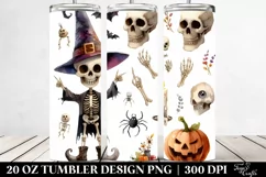 Funny Halloween Skeleton Clipart 20 Oz Tumbler Product Image 2