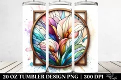 Wooden Calla Lily Clipart, Transparent 20 Oz Tumbler Product Image 2