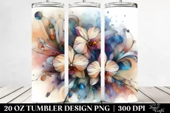 Orchid Stained Clipart 20 Oz Tumbler Product Image 2