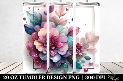Glossy Zinnia Watercolor Product Image 2