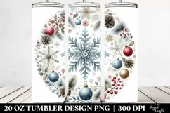 Round Christmas Snowflake | 20 oz Tumbler Product Image 2