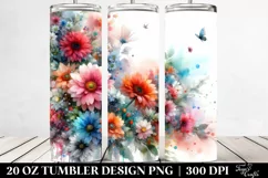 Colorful Abstract with Small Gerbera | 20 oz Tumbler Product Image 2
