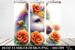 Cute Baby Unicorn Nasturtium | 20 oz Tumbler Product Image 2