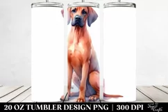 Pastel Rhodesian Ridgeback Clipart 20 Oz Tumbler Product Image 2