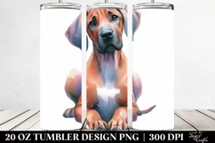 Pastel Rhodesian Ridgeback Clipart 20 Oz Tumbler Product Image 2