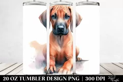Pastel Rhodesian Ridgeback Clipart 20 Oz Tumbler Product Image 2