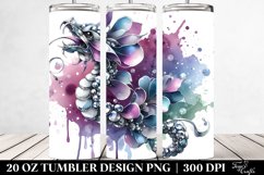 20 Oz Tumbler Sublimation | Shiny Snapdragon Watercolor Product Image 2