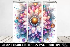 Vibrant Pastel Shiny Daisy | 20 oz Tumbler Product Image 2