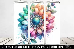 Vibrant Pastel Shiny Daisy | 20 oz Tumbler Product Image 2