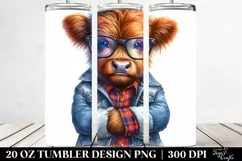 Watercolor Cow Portrait PNG Product Image 2