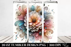 Pastel Marigold Artwork, Transparent 20 Oz Tumbler Product Image 2