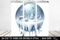 3D Christmas Winter Reindeer | 20 oz Tumbler Product Image 2