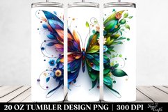 Vibrant Butterfly Plant Leaves 20 oz Tumbler Design Product Image 2