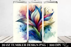 Pastel Stained Iris, Wooden 20 Oz Tumbler Product Image 2