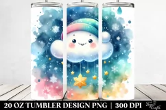 Vibrant Cloud with Snowflakes | 20 oz Tumbler Product Image 2