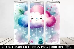 Vibrant Cloud with Snowflakes | 20 oz Tumbler Product Image 2