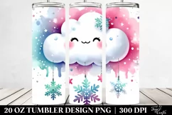 Vibrant Cloud with Snowflakes | 20 oz Tumbler Product Image 2