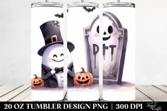 Simple Funny Tombstone Haloween Clipart, Watercolor Style 20 Product Image 2