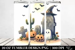Simple Funny Tombstone Haloween Clipart, Watercolor Style 20 Product Image 2