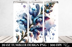20 Oz Tumbler Sublimation | Shiny Snapdragon Watercolor Product Image 2