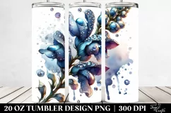 20 Oz Tumbler Sublimation | Shiny Snapdragon Watercolor Product Image 2