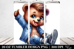 Cute Baby Bear Posing Like a Model | 20 oz Tumbler Product Image 2