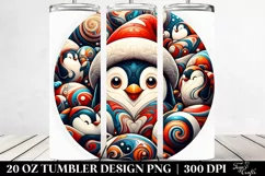 Colorful Penguin Holiday 20 Oz Tumbler Product Image 2