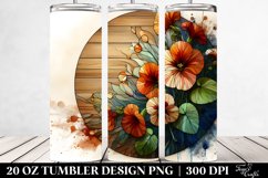 Abstract Nasturtium Tumbler Product Image 2
