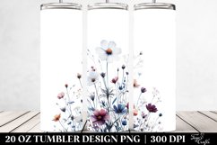 Bold Watercolor Wild Flowers Tumbler | 20 oz Tumbler Product Image 2