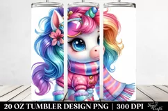 Proud Pig with Floral Wreath 20 Oz Tumbler Product Image 2