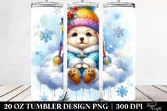 Cute Winter Puppy Tumbler Product Image 2