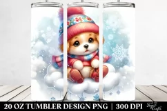 Cute Winter Puppy Tumbler Product Image 2