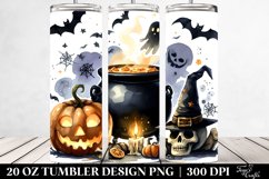 Funny Halloween Clipart with Cauldron PNG Product Image 2