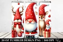 Cute Christmas Gnome 20 Oz Tumbler Product Image 2