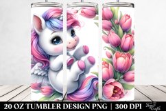 Baby Unicorn Tulip | 20 oz Tumbler Product Image 2