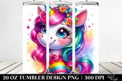 Smiling Baby Unicorn Tumbler Product Image 2